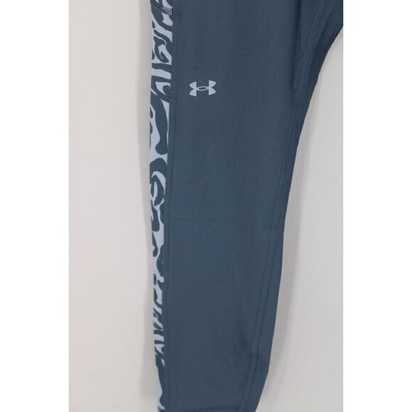 Under Armour Compression High Rise Ankle Legging Dusty Blue panel Designs M NWT - Picture 3 of 8